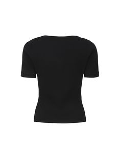 Introducing our luxuriously soft Gemma Top, crafted to envelop you in comfort and allure with every wear. Imbued with a delicate sensuality, this shirt boasts a softness that caresses the skin, ensuring a comfortable experience all day long. Elevate your look with the square-round neckline, expertly designed to flatter and accentuate your shoulder and neck lines. This thoughtful detail adds a touch of elegance and sophistication to your ensemble, effortlessly enhancing your natural beauty. Indul Elegant Short Sleeve T-shirt For Evening, Fine Knit Workwear Tops With Minimal Stretch, Sleek Fine Knit Tops For Workwear, Sleek Fine Knit Tops For Work, Classic Fitted Tops For Night Out, Black Modal Tops For Summer, Chic Fitted T-shirt For Night Out, Elegant Fine Knit Short Sleeve T-shirt, Spring Black Modal Top