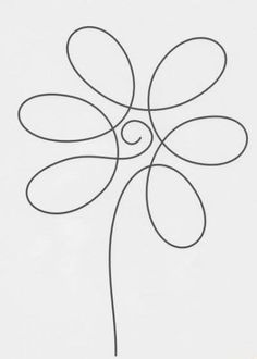 a black and white drawing of a flower