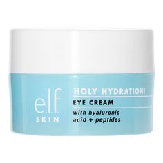 New name, same holy grail formula! Previously Illuminating Eye Cream What is it? e.l.f. Holy Hydration! Eye Cream is a rich eye cream that deeply moisturizes the eye area while minimizing dark circles. Why e.l.f. loves it: • Rich formula is infused with hyaluronic acid and peptides for ultimate hydration • Helps minimize dark circles leaving your eyes looking refreshed • Non-greasy and fast-absorbing formula • Ideal for wearing under makeup to lock in moisture • Perfect for all skin types Key In Best Drugstore Eye Cream, Drugstore Eye Cream, Hydrating Eye Cream, Eye Cream For Dark Circles, Best Eye Cream, Eye Anti Aging, Brightening Cream, Best Anti Aging, Eye Gel