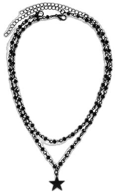 Black Grunge Necklace With Adjustable Chain, Black Punk Clavicle Chain Necklace, Black Grunge Jewelry With Adjustable Chain, Edgy Black Beaded Jewelry, Punk Black Chain Choker Necklace, Punk Style Black Chain Choker Necklace, Black Punk Chain Choker Necklace, Black Beaded Clavicle Chain Choker, Black Metal Jewelry With Ball Chain