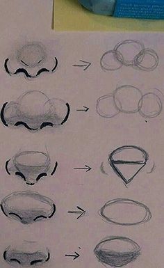 the drawing shows how to draw different shapes