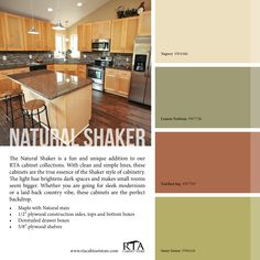 the interior and exterior color scheme for a kitchen with wood cabinets, granite countertops, stainless steel appliances, and wooden floors