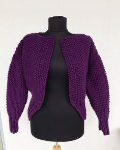 Purple knitted cardigan handmade cardigan jumper wool | Etsy Cozy Purple Knit Cardigan, Handmade Knit Cardigan In One Size, Handmade Knit One-size Cardigan, Handmade One-size Knit Cardigan, Fall Hand Knitted Purple Outerwear, Winter Hand Knitted Purple Cardigan, Purple Chunky Knit Winter Cardigan, Handmade Bohemian Knit Cardigan, Hand Knitted Purple Sweater For Winter