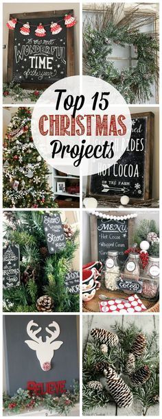 the top 15 christmas projects for decorating with pine cones and other holiday decoration items