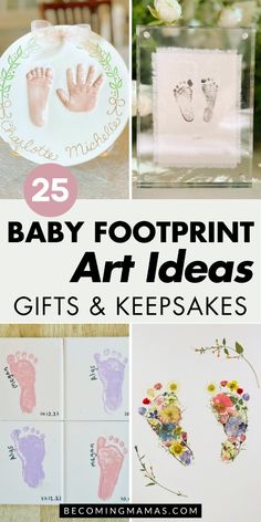 25 baby footprint art ideas for gifts and keeps