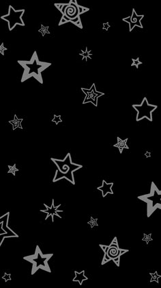 black and white stars on a dark background