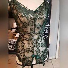 Nwot Dark Green Crotchless Lingerie...No Tag Or Size ..But Looks To Be A Sm/Med...Really Stretchy...Like Knew Condition... Women's Intimates, Dark Green, Slip On, Lingerie, Green, Women Shopping, Color, Chemise