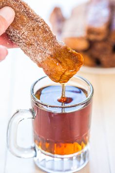 Cinnamon Sugar French Toast Sticks - Portable French toast that's just begging to be dunked!! Fast, easy, and double-dipping is totally ok!! #recipe #breakfast Cinnamon Sugar French Toast, Awesome French Toast Recipe, Christmas Breakfast Recipe, Best French Toast, Averie Cooks, French Toast Sticks, Cinnamon Streusel, Toast Casserole, Homemade Syrup