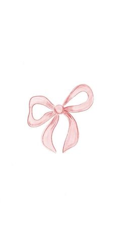 a drawing of a pink bow on a white background