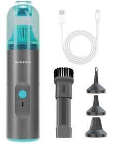 an electric toothbrush is shown with accessories