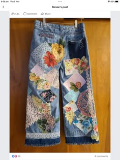 Upcycle Fashion Diy, Denim Recycling, Jeans With Patches, Boho Chic Fall, Denim Recycle, Magnolia Pearl Style, Clothing Refashion, Reworked Fashion