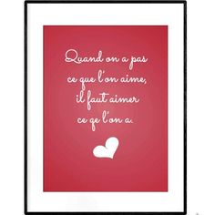 a red and white poster with the words,'quand on a pass ce que