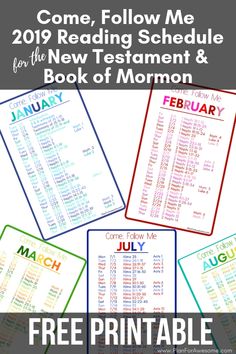 the free printable bible study schedule for kids and adults is on display in this page