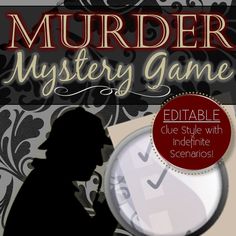 Editable Reusable Murder Mystery Game {Clue Style} - INSTANT DOWNLOAD Mystery Party Game, Clue Party, Mystery Dinner Party, Mystery Parties, Dinner Party Games, Teen Party Games, Mystery Dinner, Mystery Games, Mystery Party