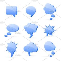 3d speech bubbles Cute Cartoon