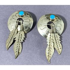 Native American Navajo Sterling Silver Turquoise Earrings Dangle Feathers Etched. Condition Is "Pre-Owned". Shipped With Usps First Class. The Earrings Are In Great Condition Light General Wear To Back Of Piece. Measure Approximately 2.5” Long And Are About 1.25” Wide. Earrings Weigh 15.5g And Are Signed Sterling On Back. Please Check Your Pictures As They Are Part Of The Description And Please Ask Questions Prior To Purchase. If I Advertise A Piece As Gold Or Silver And It Is Unsigned Or Unmark Sterling Silver Turquoise Earrings, Silver Turquoise Earrings, Native American Earrings, Turquoise Earrings Dangle, Colorful Feathers, Turquoise Earrings, Earrings Dangle, Silver Turquoise, Turquoise Sterling Silver