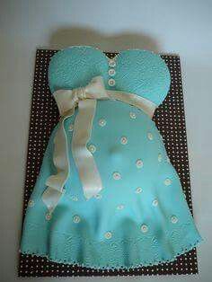 there is a cake in the shape of a dress