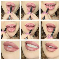 Kylie's lips have been one of the biggest lip stick trends over the last few months, here's a tutorial of how to achieve her gorgeous look with Younique products. Outline and line lips with Pompous... Lipstick Hacks, Lip Tutorial, Lip Beauty, Lip Contouring, Holiday Beauty, Best Lipsticks