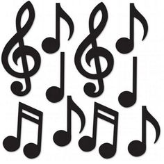 musical notes are shown in black and white