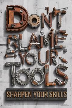 the words don't share your tools are made out of metal and wooden parts