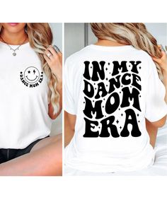 In My Dance Mom Era Shirt, Dance Mom Sweatshirt, Dance Mom T-shirt, Dance Mom Squad, Gift for Mom, Mom Era Shirt, Dancer Shirt for Mom Before you order please check the color charts carefully, because there are both options as sweatshirt and tshirt and their color charts are different. Please check them carefully  ♥ All shirts from DoDoTeesUS® are handmade-to-order, just for you! ♥ These cotton washed tees are the nicest shirts to wear. The colors are amazing and gorgeous. Shirts look retro and vintage. They are timeless classics, and will never pile. They are perfect with any shorts, skirts, jeans, leggings or nothing but undies around the house. ♥ Unisex sizing(Size chart is in the image) - Shirts are unisex sizing. That means they run slightly larger than women's shirts and slightly sma Dancer Shirt, Dance Mom, Mom Era, Look Retro, Mama T Shirt, Mom Sweatshirt, Dance Moms, Look Plus, Unisex Shirts