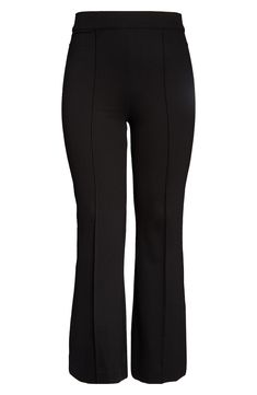 A black hue and wide-cut legs offer timeless style in these pull-on pants crafted with NYDJ's figure-shaping lift/tuck technology. 30" inseam; 24" leg opening; 12 1/2" front rise; 15" back rise (size Medium) Pull-on style Faux back pockets Partially lined 68% viscose, 28% nylon, 4% elastane Dry clean or machine wash, line dry Imported Women's Clothing Sleek Stretch Black Dress Pants, Sleek Black Stretch Dress Pants, Black Stretch Wide Leg Pants In Classic Style, Black Elastane Wide-leg Dress Pants, Stretch Wide Leg Pull-on Dress Pants, Black Stretch Pull-on Dress Pants, Classic Stretch Wide Leg Elastane Pants, Chic Stretch Wide Leg Pants With Pull-on Style, Stretch Wide Leg Dress Pants With Pull-on Style