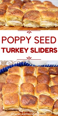 this is an easy recipe for poppy seed turkey sliders that you can make at home