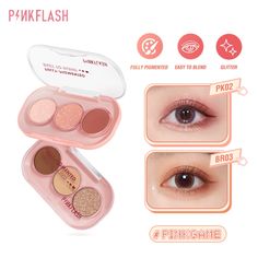 PINKFLASH Pink Game Eyeshadow Palette Matte Giltter High Pigment Easy Eye Makeup Soft, Pink Eyeshadow Palette, Stunning Eye Makeup, Eye Makeup Cosmetics, Types Of Texture, New Eyeshadow Palettes, Pink Games, Makeup Soft, Glitter Eyeshadow Palette