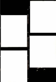 four square frames are shown with white paper in the middle and black squares at the bottom