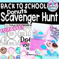 back to school donuts scavenger hunt