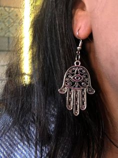 Hand Earrings, Necklaces And Bracelets, Fashion Jewelry Earrings, The Hand, Hamsa Hand, Earrings Dangle, The Universe, Fashion Watches, Beautiful Things