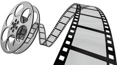 a movie reel and film strip with the words save the date printed on it for an upcoming event