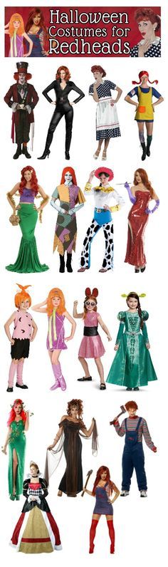 an image of halloween costumes for females in various styles and colors, including the woman's costume