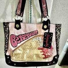 Gorgeous Rare And Hard To Find Betseyville Tote Super Cute And Sooo Fun To Carry!! You Won’t Find This In Many Places Betsey Johnson Bags, Christmas Wishlist, Hard To Find, Womens Tote Bags, Betsey Johnson, Pink Black, Hello Kitty, Black Pink, Super Cute