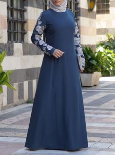 Abayas By Shukr Clothing - Hijab Blog Fall Hijab Outfits, Abaya Gown, Modest Abaya, Embroidered Abaya, How To Wear Hijab, Gowns Elegant, Eid Outfit, Hijab Fashionista, Muslim Fashion Hijab Outfits