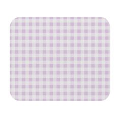 a purple and white gingham checkerboard pattern on a square coaster or placemat