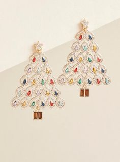 FIT Measures 1. 6” x 2. 3”. MATERIALS + CARE Manmade materials. Imported. DETAILS High shine finish. . Colorful ornate tree design. . The best plus size women's bejeweled christmas tree statement earring earrings in multi. Torrid is your destination for cozy fall and winter clothes to keep you warm and comfortable. Ceramic Fall Tree, Chicken Wire Projects, Glass Bead Crafts, Wire Wrapping Diy, Holiday Beading, Fall Tree, Resin Ideas, Paper Quilling Designs, Christmas Ornament Pattern