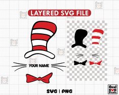 the cat in the hat svg file is ready to be used for your project