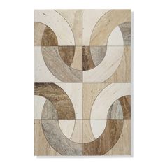 an abstract tile design in brown, beige and white colors with circles on the floor