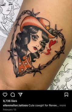 a woman with a hat and stars on her arm