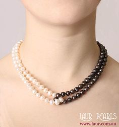 Beaded Necklace Patterns Simple, Simple Beads Necklace, Necklace Diy Ideas, Pearl Necklace Diy, Patterns Simple, Beaded Necklace Patterns, Pearl Jewelry Design, Motifs Perler, Pearls Jewelry