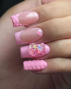 Diseños de uñas elegantes y modernos Barbie Nails Design, Pink Barbie Nails, Bow Nail Designs, Barbie Pink Nails, Cozy Colors, Barbie Nails, Fall Nail Ideas, Nails Trend, Mode Rose