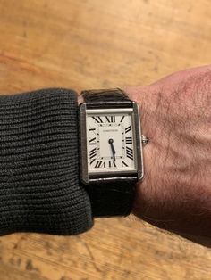 Aesthetic Watch, Cartier Watches Mens, Cartier Tank Solo, Stylish Watches Men, Tank Watch, Trendy Watches, Premium Watches, Expensive Watches, Cartier Tank