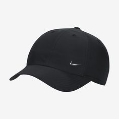 Step your Swoosh game up with this mid-depth, unstructured Club Cap. Its curved bill and metal Swoosh logo give your look a clean finish while sweat-wicking tech helps you stay cool and comfortable while you make the most of warm, sunny weather. Black Nike Hat, Nike Cap, Nike Hat, Nike Swoosh Logo, Black Baseball Cap, Sunny Weather, Nike Accessories, Club Kids, Fitness Club