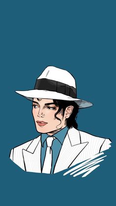 michael jackson in a white suit and hat