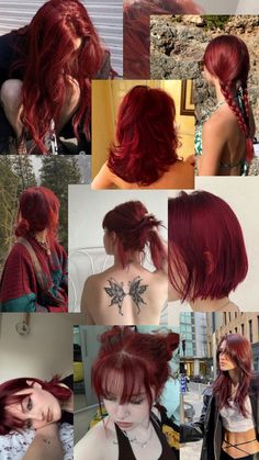 Striking Hair, تمثال الحرية, Red Hair Color Ideas, Cherry Red Hair, Wine Hair, Cherry Hair