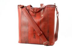 Fire hose Tooley Tote bag by Elvis & Kresse Leather Craftsmen, Fire Hose, Fire Brigade, Bags Tutorial, Eco Bag, Box Bag, Large Bag, Large Tote, Firefighter