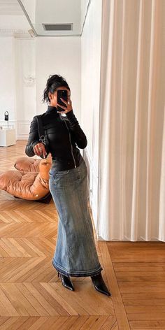 Stile Kylie Jenner, Denim On Denim, Streetwear Fashion Women, Mode Inspo, Baddie Outfits Casual, Outfits Casual, Mode Vintage, Looks Style, Mode Inspiration