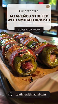 the best ever jalapenos stuffed with smoked brisket