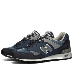 New Balance’s M577 made its debut in the late ’80 and continues to be a fan favourite to this day. Made in the prestigious Flimby factory, this pair’s sleek lines are covered in luxe navy pigskin suede and finished with a high-vis hit of 3M at the toe box. Pigskin Suede Uppers ENCAP® Technology Rubber Outsole Made in England New Balance Trainers, New Balance Style, Balance Trainers, Pig Skin, Heritage Brands, Blue Shoes, Sales Gifts